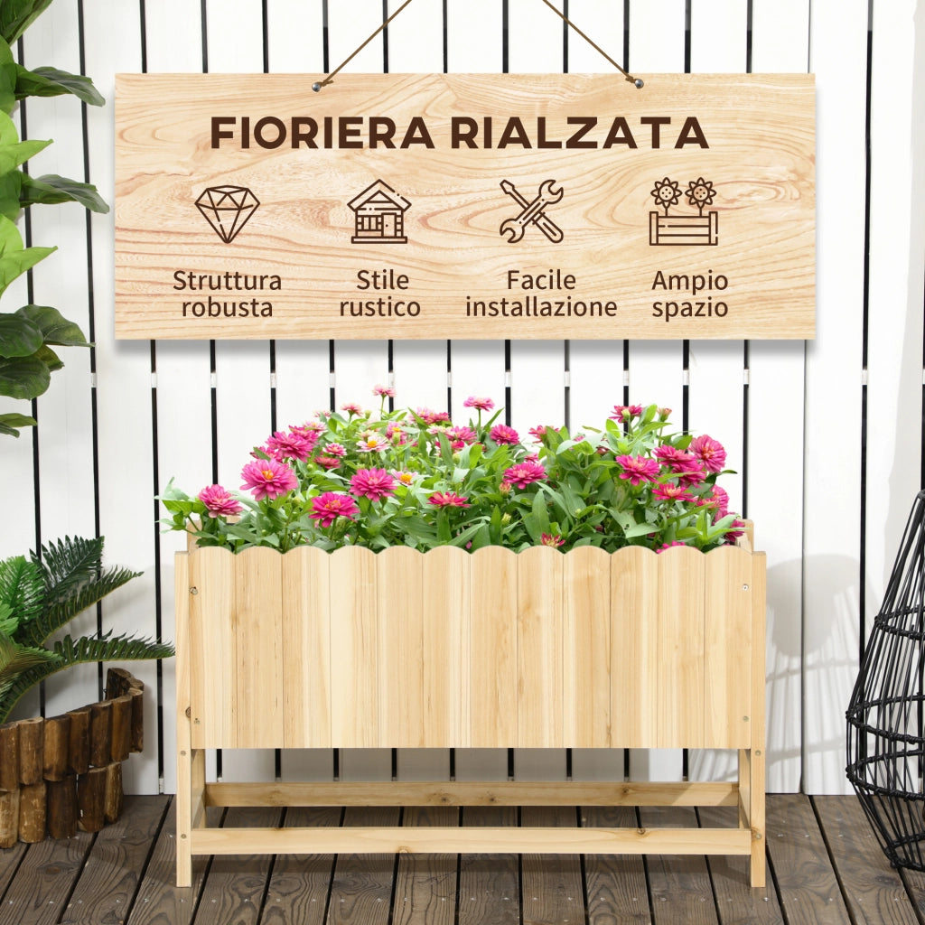 Fioriera da Esterno Verticale in Legno ¨C Minimal ¨C 86x30x50 cm