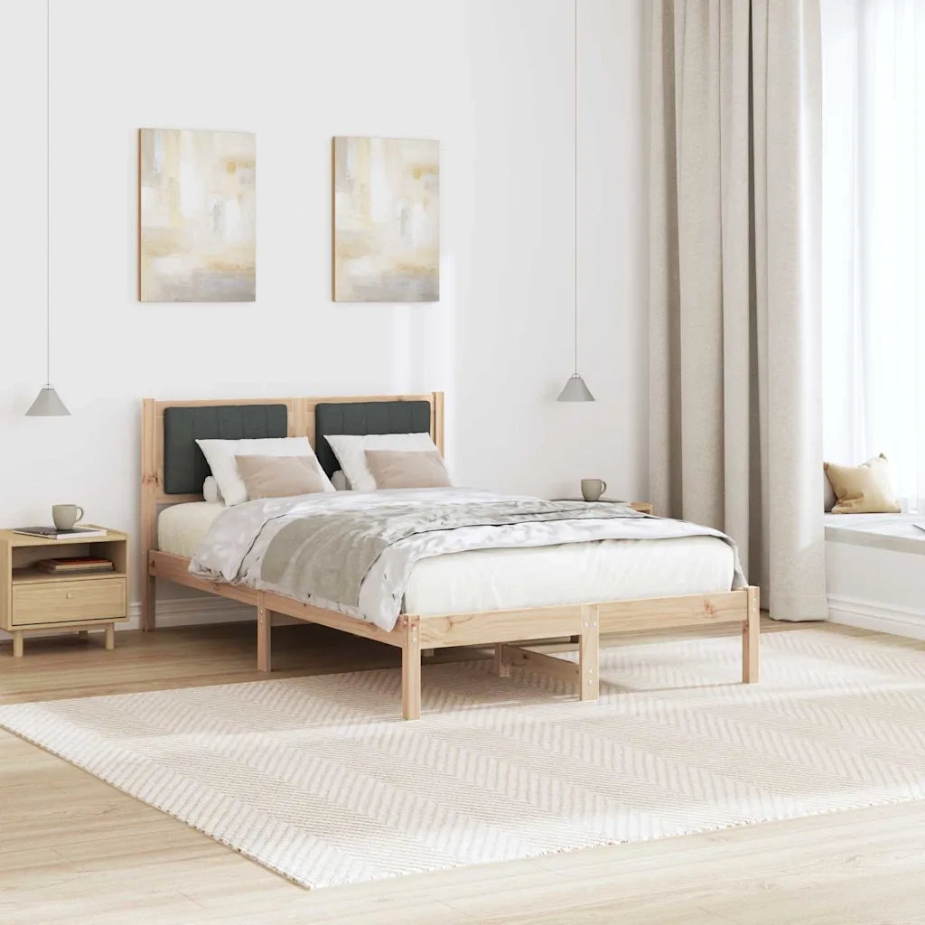 Letto con Testiera Rivestita Grigio scuro 120 x 200 cm 878260