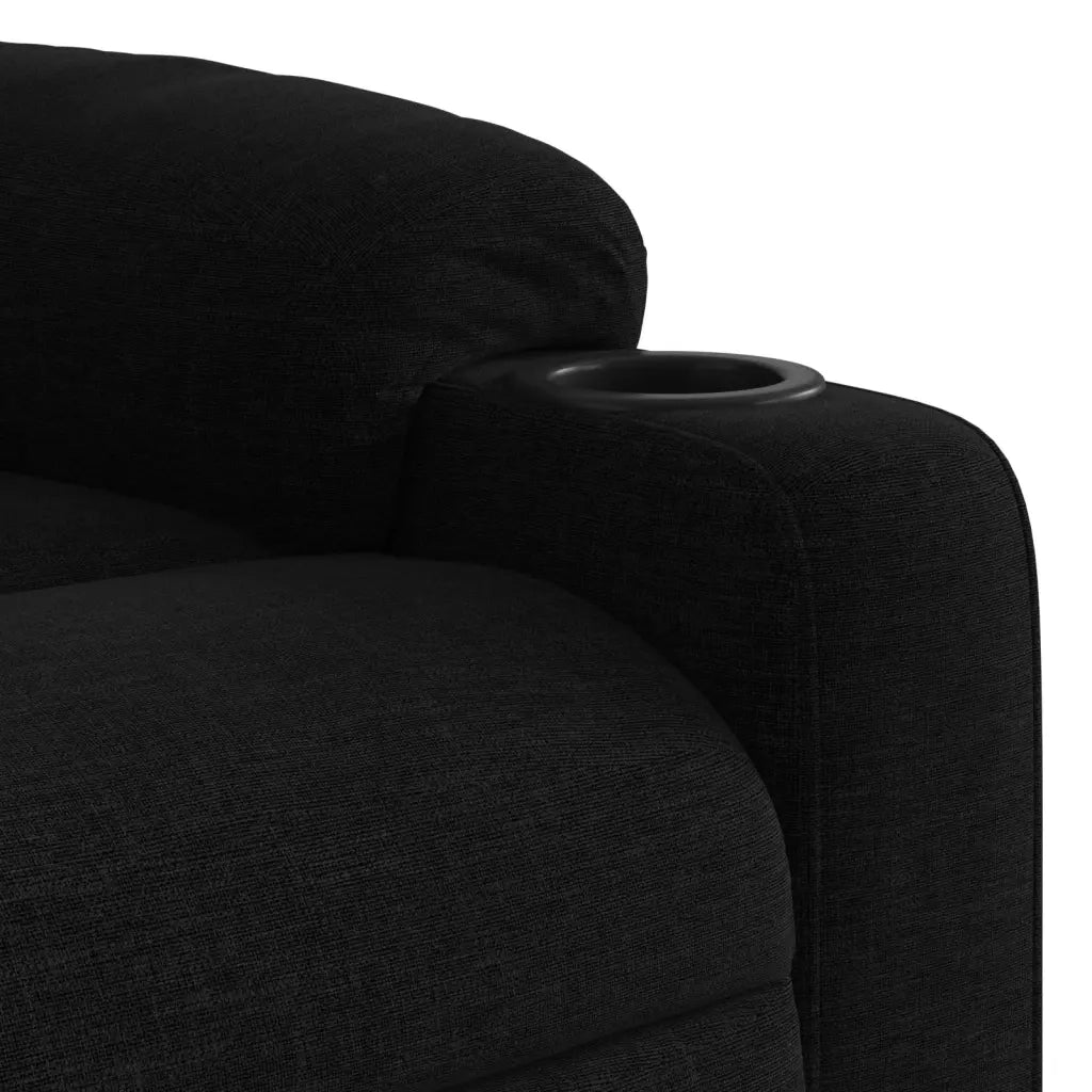 Poltrona Reclinabile in Tessuto Nero 374149