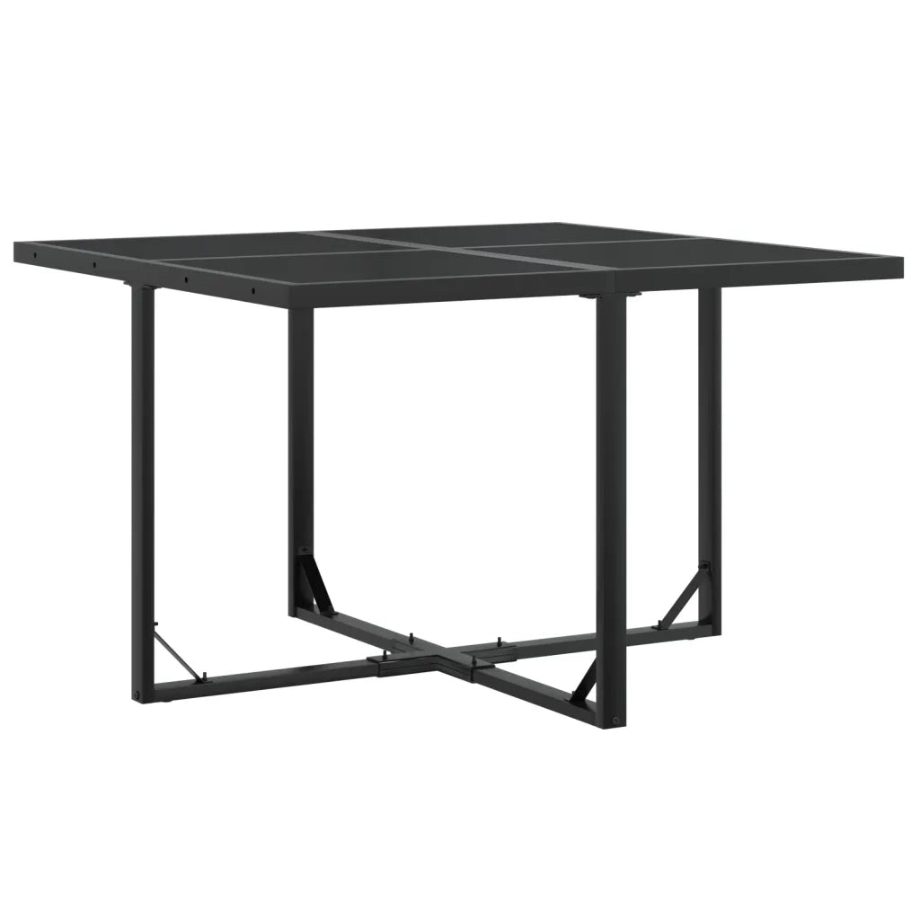 Set da Pranzo da Giardino 5 pz Nero in Textilene