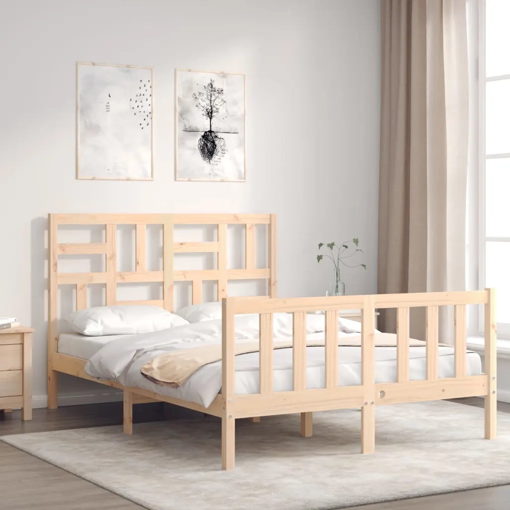 Giroletto senza Materasso-Struttura Letto 140x200 cm in Legno Massello di Pino 291711
