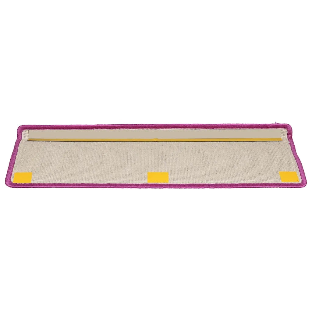 Tappetini per scale 20 pz 65x21x4 cm Viola Bordo rettangolare 3365856