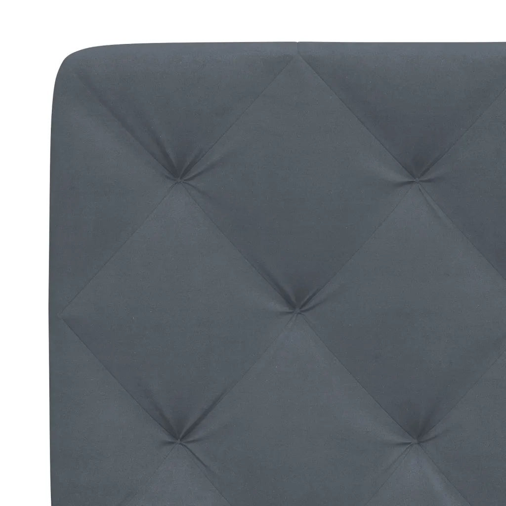 Cuscino Testiera Grigio Scuro 160 cm in Velluto 374734