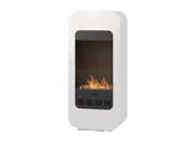 Biocamino da pavimento freestanding, colore bianco Mod. EMPIRE 