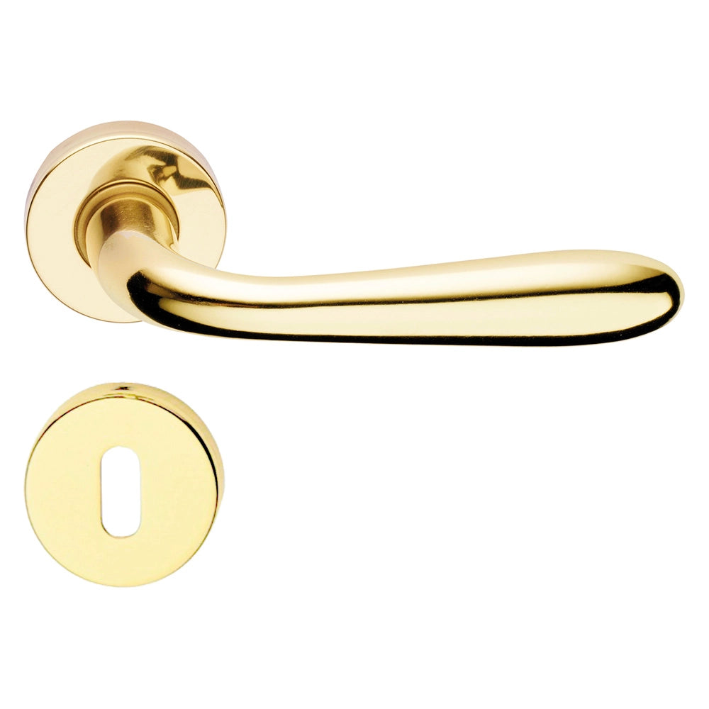 1coppia maniglia 'goccia' oro lucido verniciato cod:ferx.3020050nlm