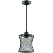 Lampada a sospensione loft nera E27 150cm Polux Haslo