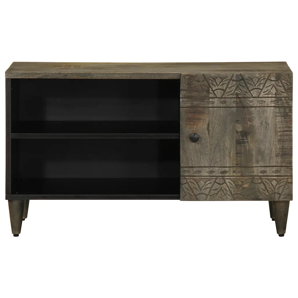 Mobile Porta TV Grigio Chiaro 80x31,5x46 cm in Legno Mango 4017807