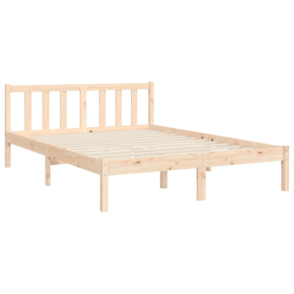 Giroletto senza Materasso-Struttura Letto 140x200 cm in Legno Massello di Pino 984479