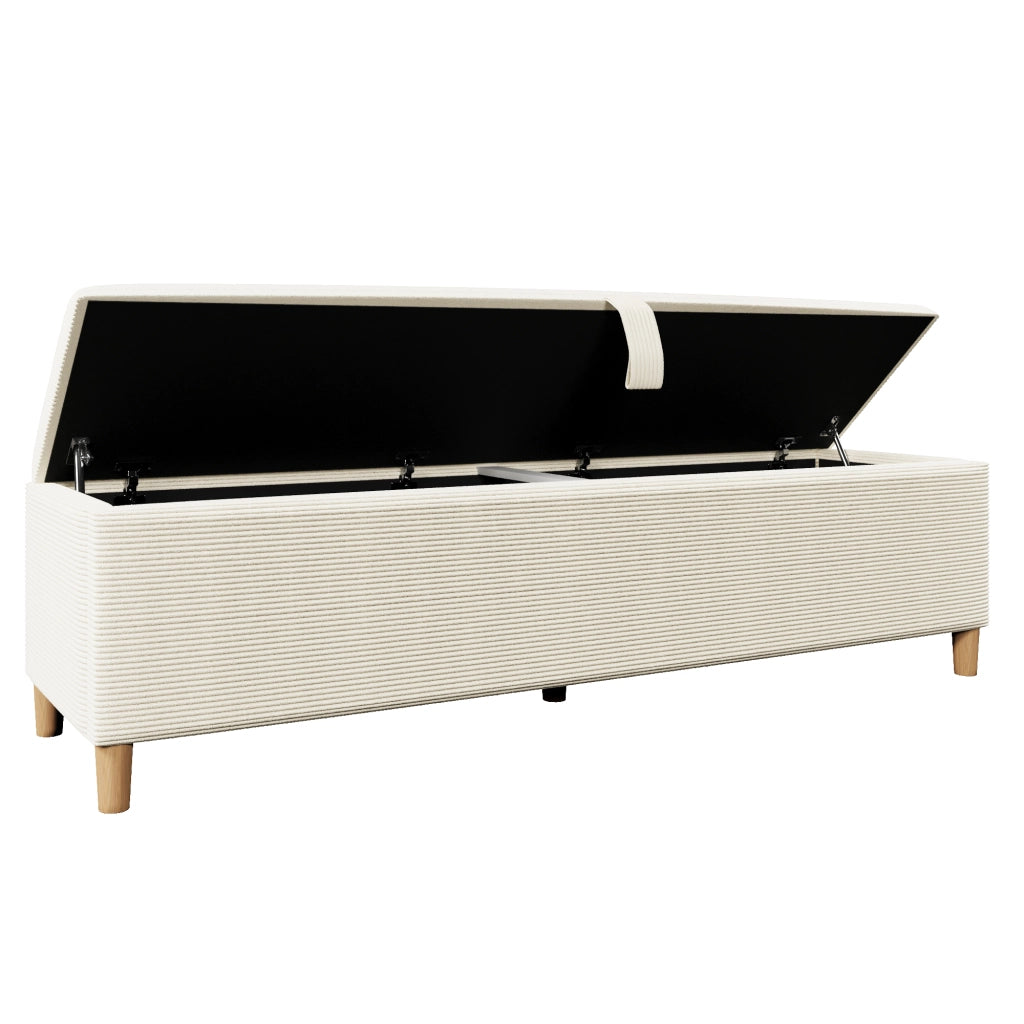 Panca Contenitore Imbottita ¨C MINIMAL ¨C Beige, 145x38 cm
