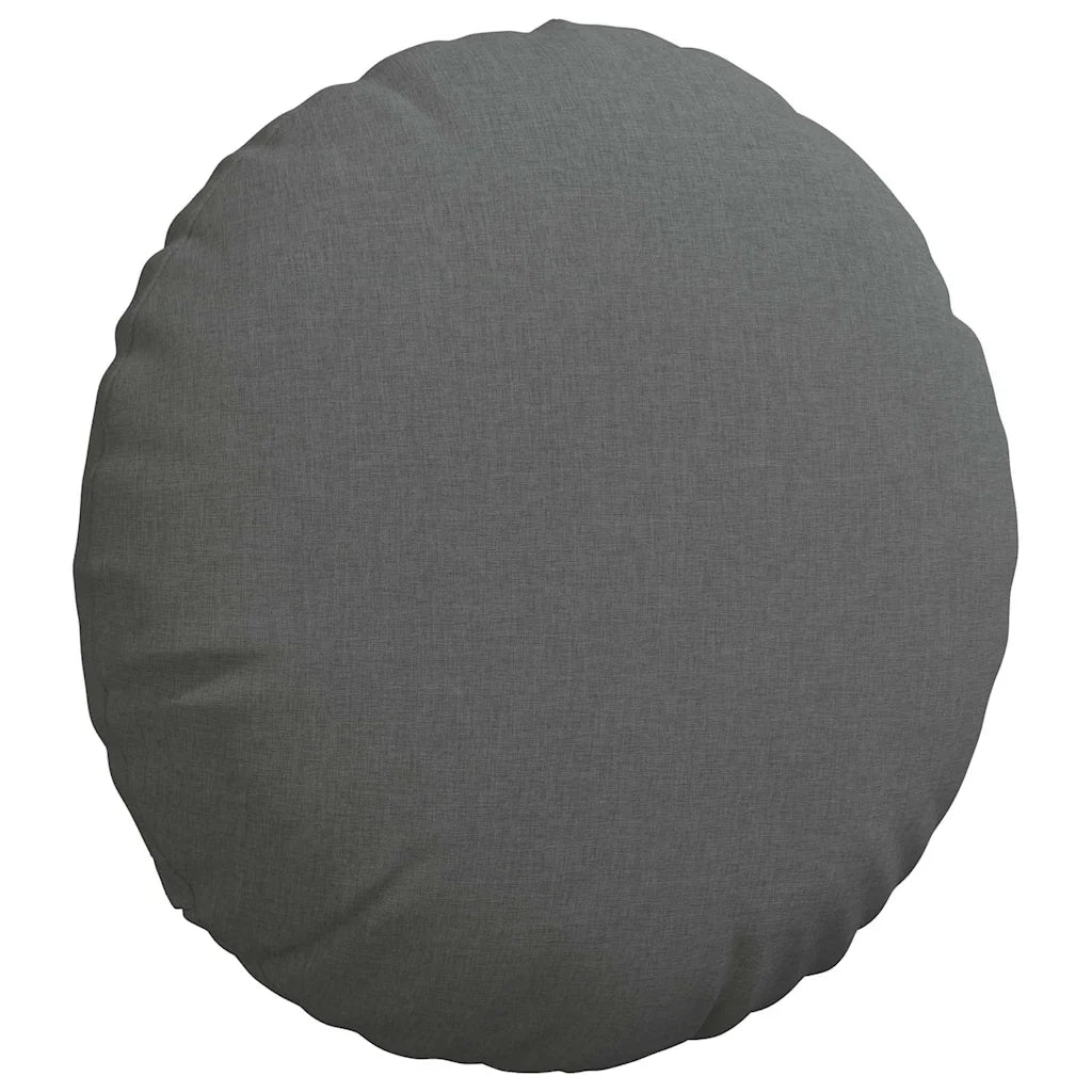 Cuscini per Seduta 2 pcs Grigio scuro Ø50 x 19 cm Tessuto 42014158