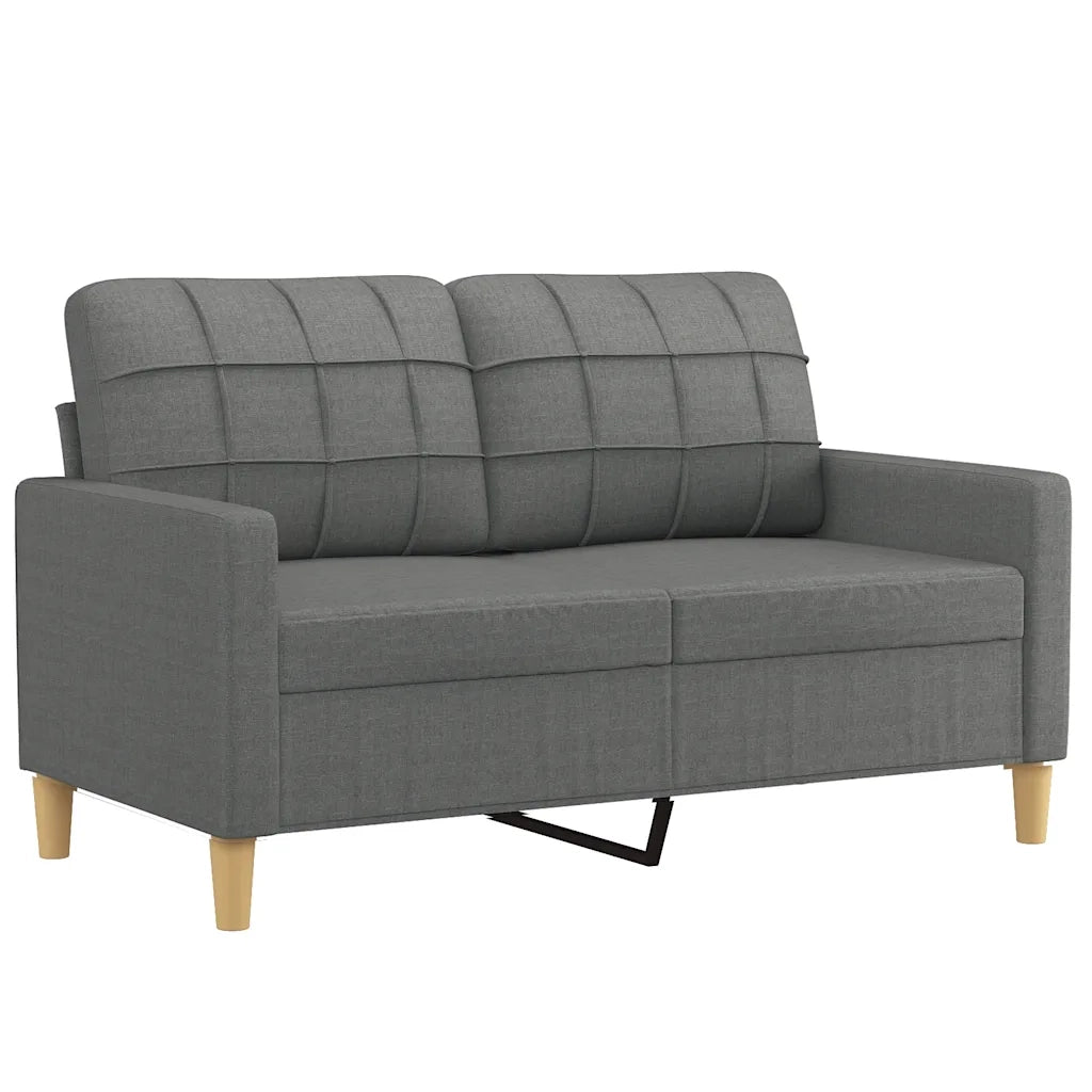 Divano a 2 Posti Grigio Scuro 120 cm in Tessuto 359084