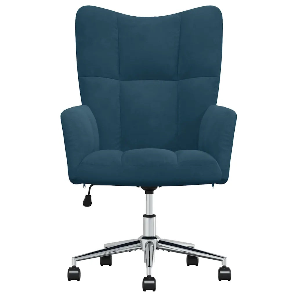 Sedia Relax Blu in Velluto 328171