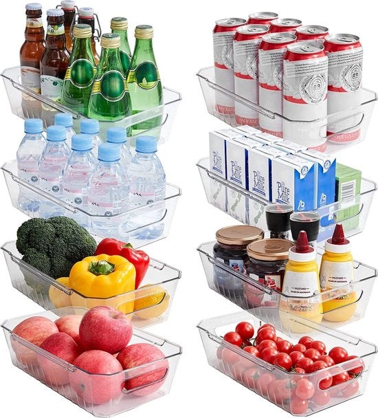 Organizzatore della dispensa del frigorifero - contenitore di conservazione - contenitori del frigorifero - box di conservazione duratura - organizzatore della cucina - scatole di conservazione - qualità premium