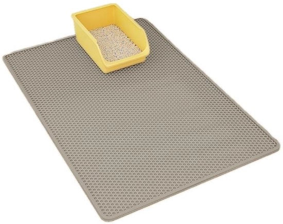 Mat per gatto - 45*60cm - XL - materiale EVA - doppia lastra disegno a ragnatela con grandi fori - mat per gatto - morbido e idoneo per la pelle - lavabile - mat per gatto da toilette - mat per gatto - mat per spazzare la ciotola del gatto