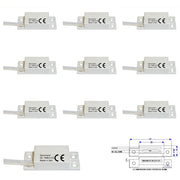 10 CONTATTI MAGNETICI NC A MATTONCINO DA ESTERNO Securvera ST-405XCMABTB