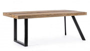 Tavolo da Pranzo 200x100x77 cm in Acciaio e Legno