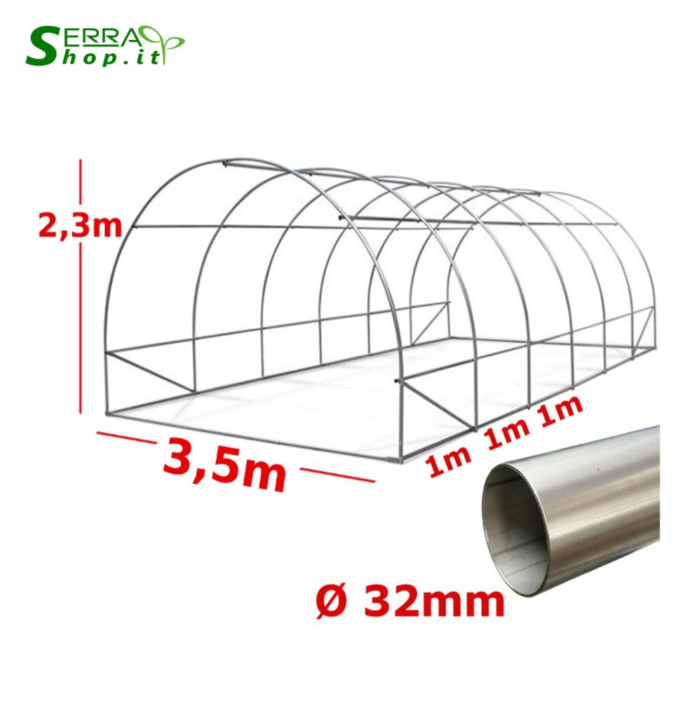 Serra Easy BOX 3,5x7m con copertura PVC 220MC
