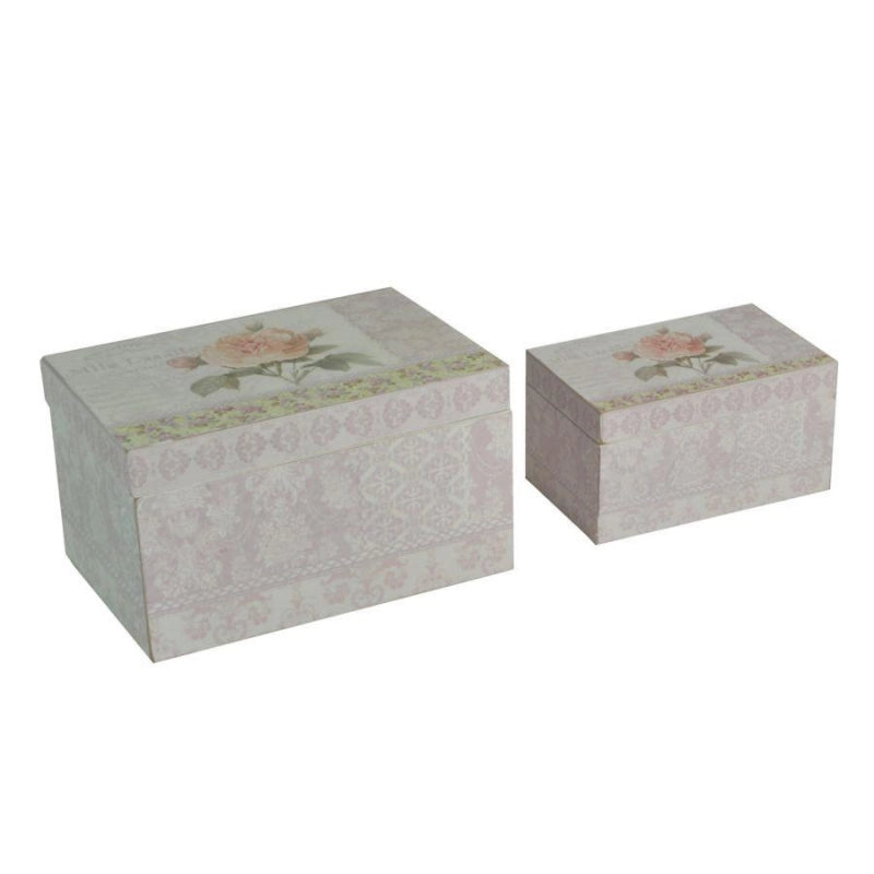 Scatola legno rosa 1-2 cm 22x15h12