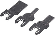3 pezzi di lama oscillante multitool con chiusura rapida - lame da taglio precise in acciaio per metallo e legno.