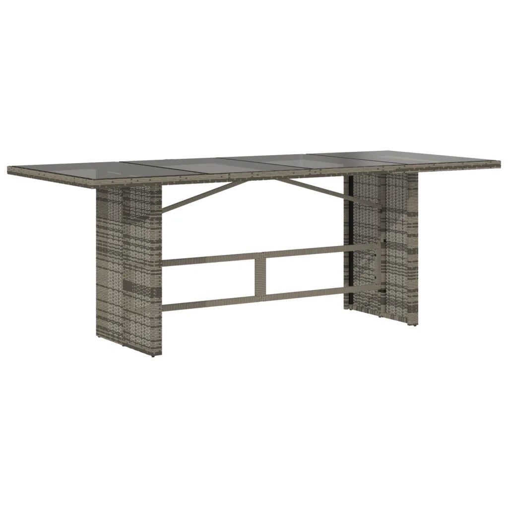 Set da Pranzo da Giardino 7 pz con Cuscini in Polyrattan Grigio 3213508