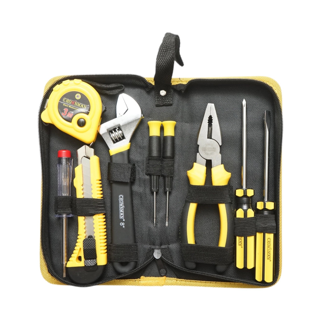 Kit di attrezzi combinato Crownman da 9 pezzi