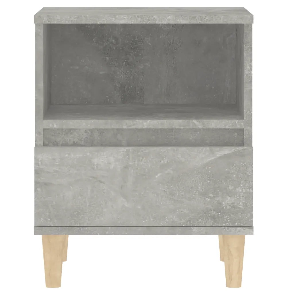 Set di 2 Comodini | Armadio da Notte | Mobiletto da notte Grigio Cemento 40x35x50 cm
