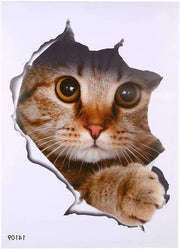 Decorazione per Bagno con Sticker Animali 3D (Gatto 1)