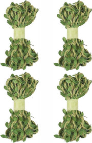 Tessuto di juta naturale con foglie artificiali - 4 rotoli - pacchetto artigianato DIY per matrimonio giardino