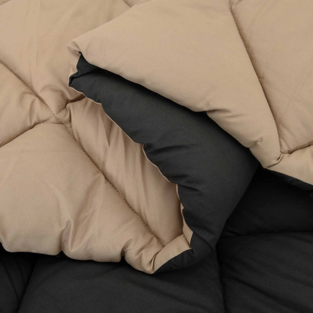 Duvet Invernale Nero e Talpa 140 x 200 cm Microfibra 42025729
