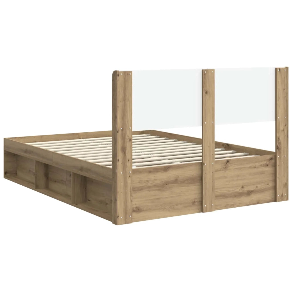 Struttura del letto con stoccaggio e testata Rovere Artigianale 3414202