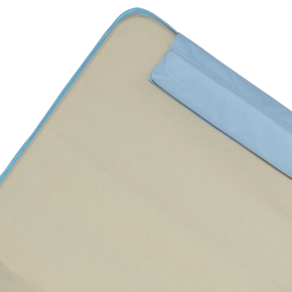 2 Materassini Da Spiaggia Pieghevoli Con Cuscino Beige 124 X 53 Cm In Poliestere