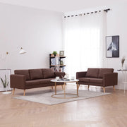 Set Divani 2 pz in Tessuto Marrone 276852