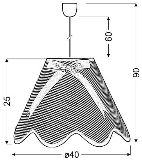 Lampada a sospensione Candellux Lola Ø40 gialla E27