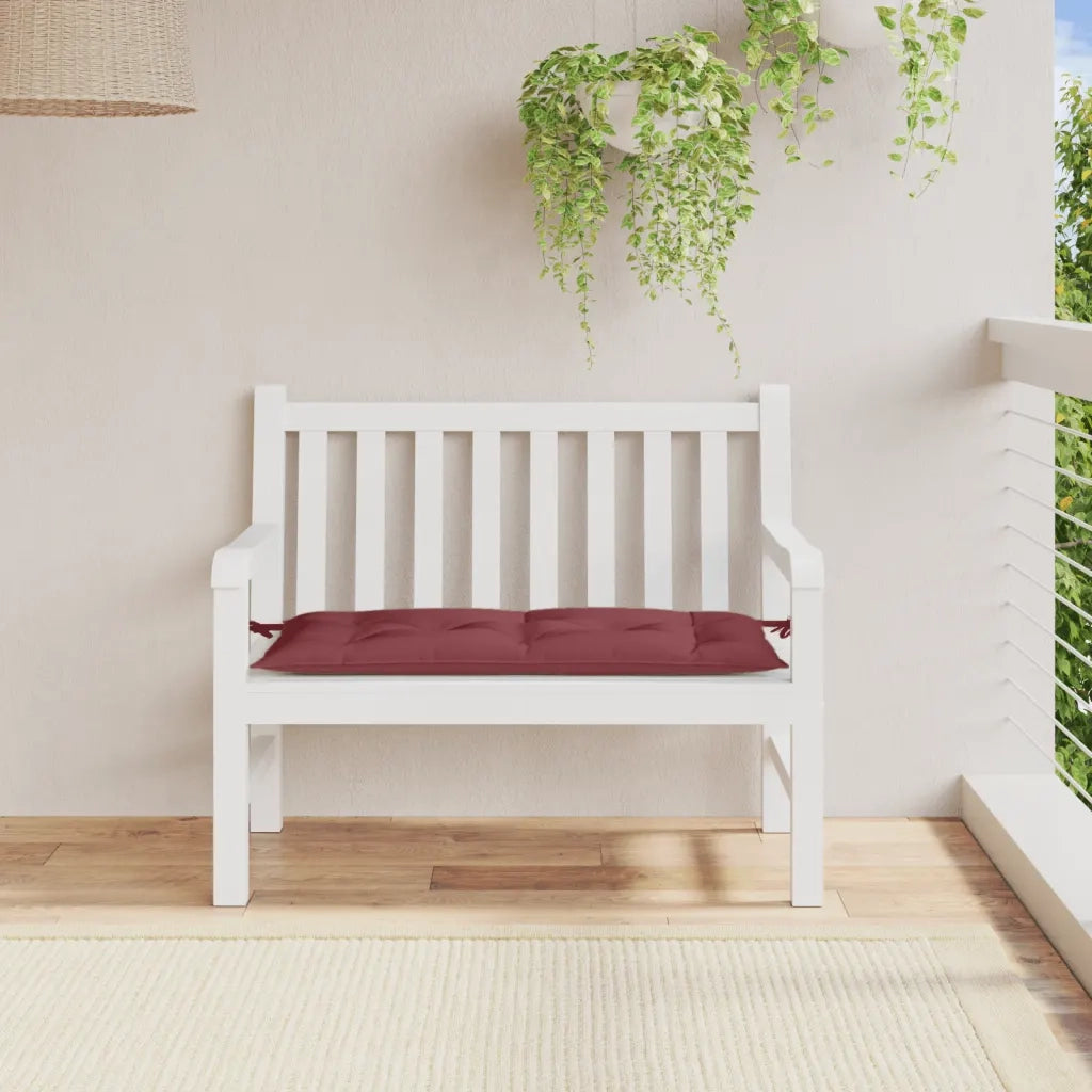 Cuscino Panca Giardino Rosso Vino Mélange 100x50x7 cm Tessuto 4002540