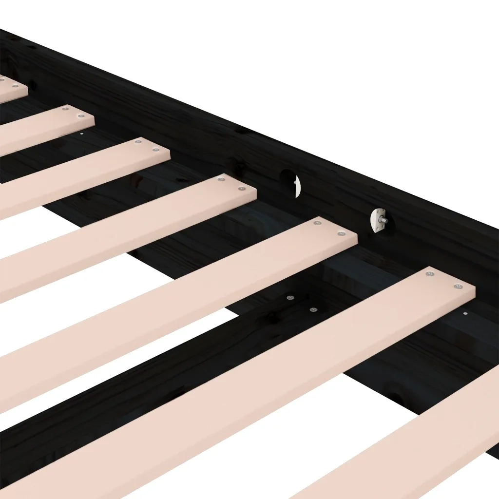 Giroletto Nero in Legno Massello 100x200 cm 819901