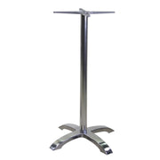 Base tavolo bar alluminio Alan colore inox cm 52x52h108