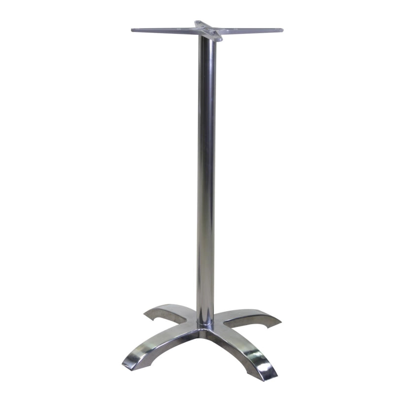 Base tavolo bar alluminio Alan colore inox cm 52x52h108