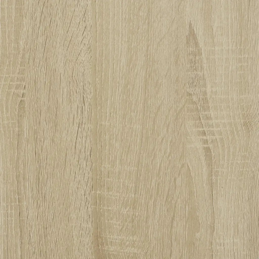 Tavolino-Tavolino da soggiorno-Tavolo Rovere Sonoma 80x80x30 cm in Truciolato e Metallo
