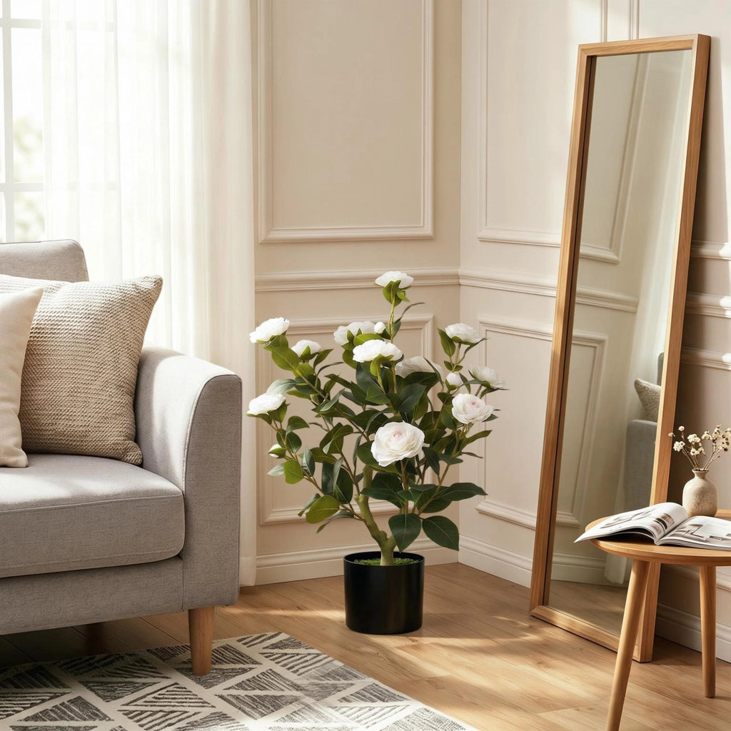 Planta Artificiale Camelia 65cm ¨C Minimal ¨C Bianco Verde