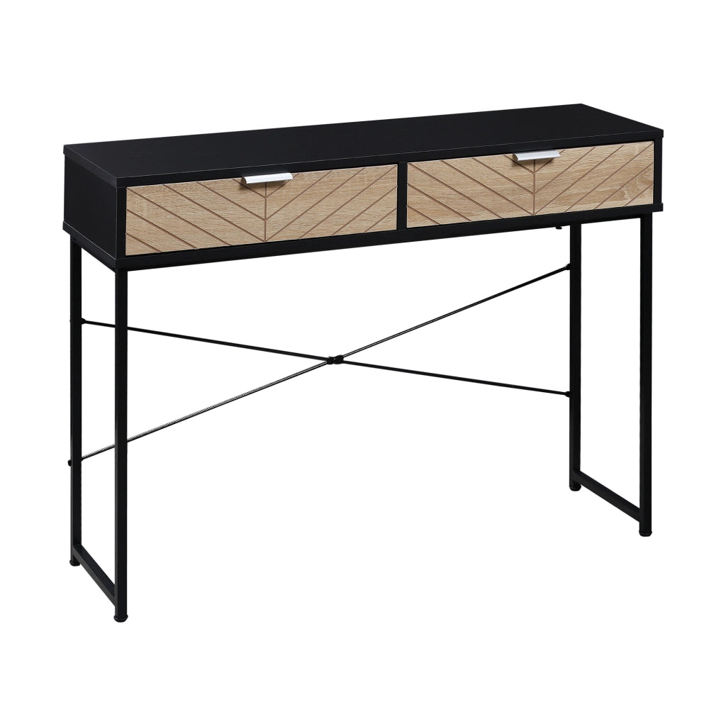 Tavolino Consolle Moderno con 2 Cassetti ¨C Minimal ¨C Nero 100x30x75cm
