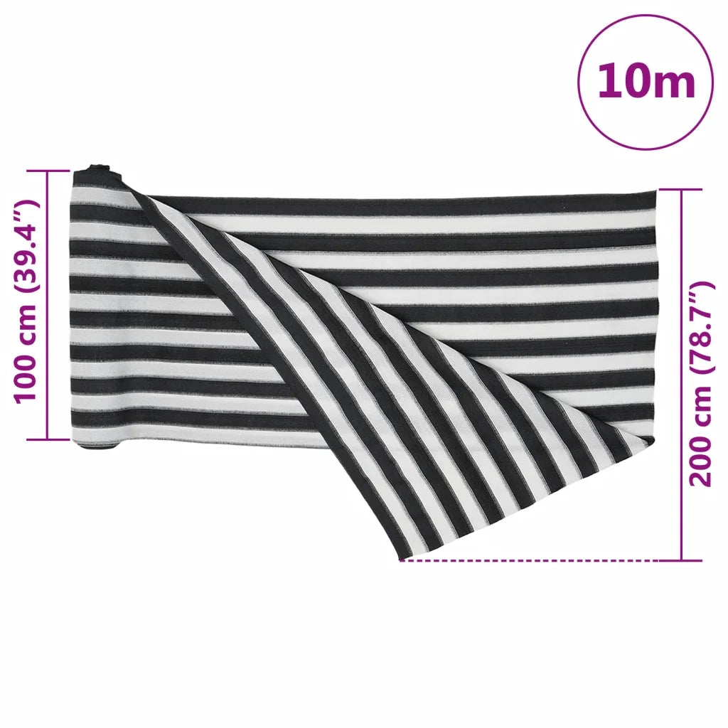 Rete per Privacy-Pannello per privacy Antracite e Bianca 2x10 m in HDPE 75 g/m2