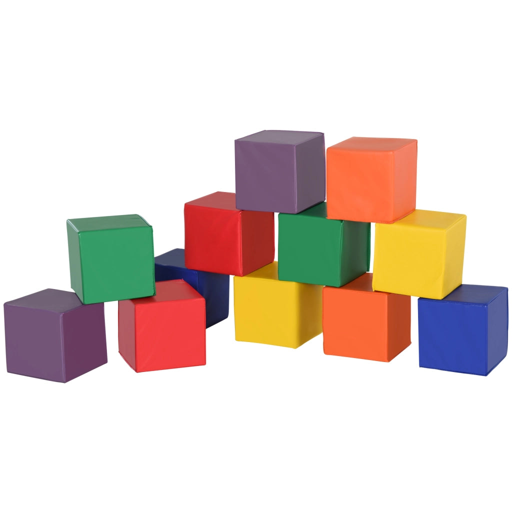 Set 12 Cubi Morbidi per Bambini ¨C Zephmum ¨C Multicolore 20x20x20 cm