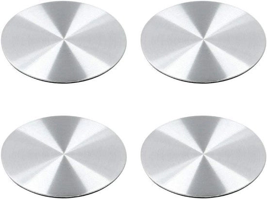 Sticker per manubrio - Set da 4 pezzi - 45 mm - Argento - Accessori per auto