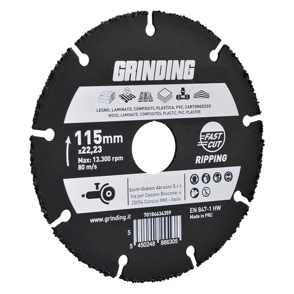 DISCO MULTIMATERIALE Ø 115 x 22,23 mm  - GRINDING