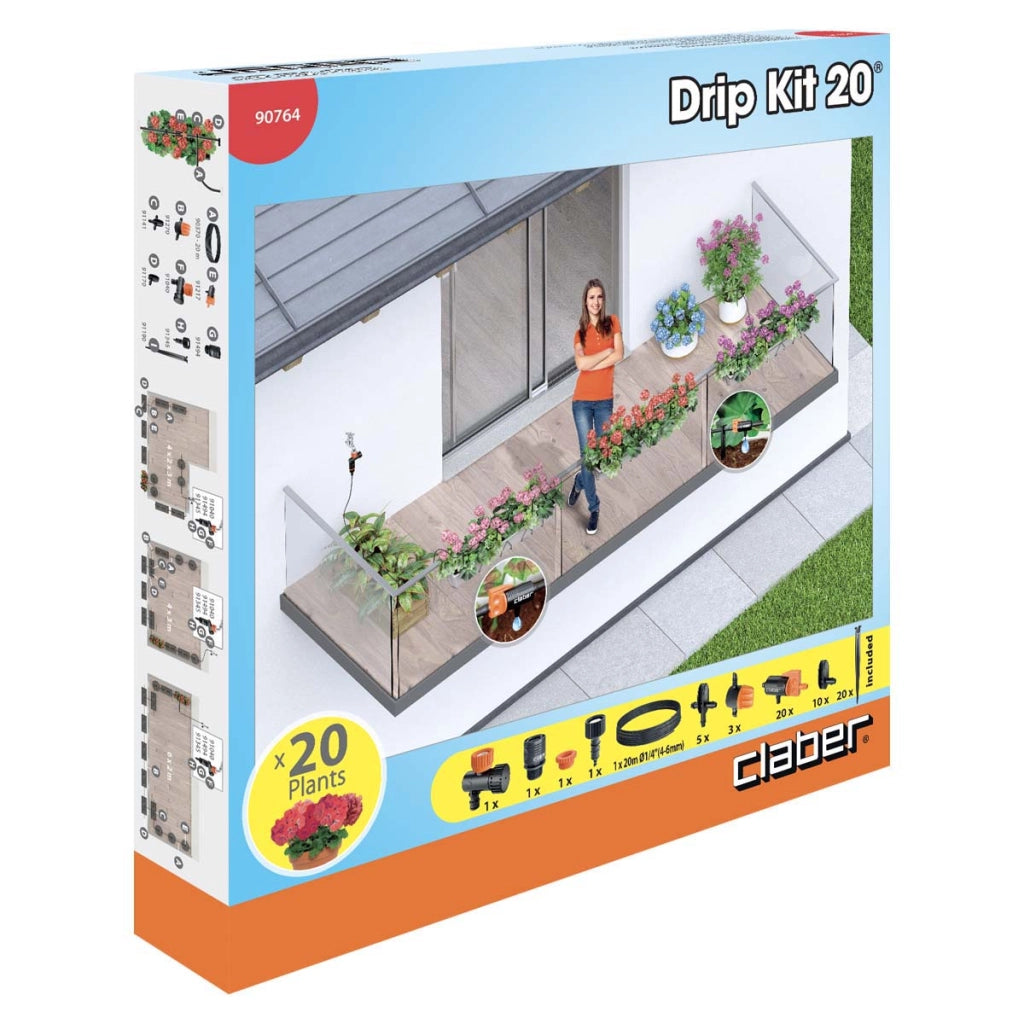 KIT MICROIRRIGAZIONE 'DRIP' PER 20 VASI Art. 90764  - CLABER