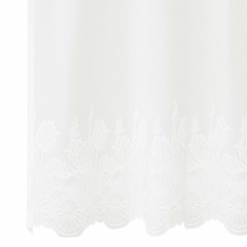 Tenda in Pizzo con tende Bianco 180 x 300 cm Poliestere 4107896