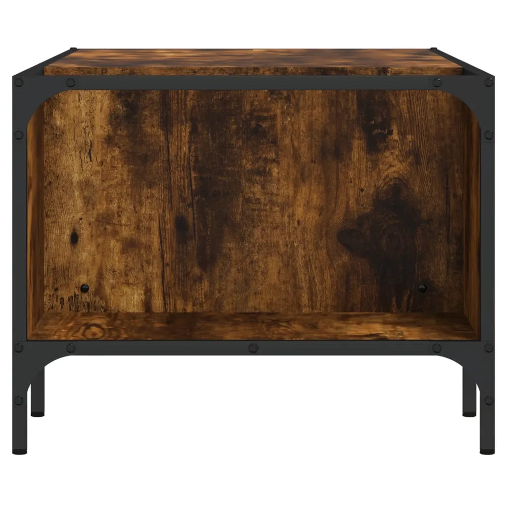 Tavolino salotto | Tavolino da caff¨¨ | Tavolino da Soggiorno Ripiano Rovere Fumo 100x51x40cm Multistrato