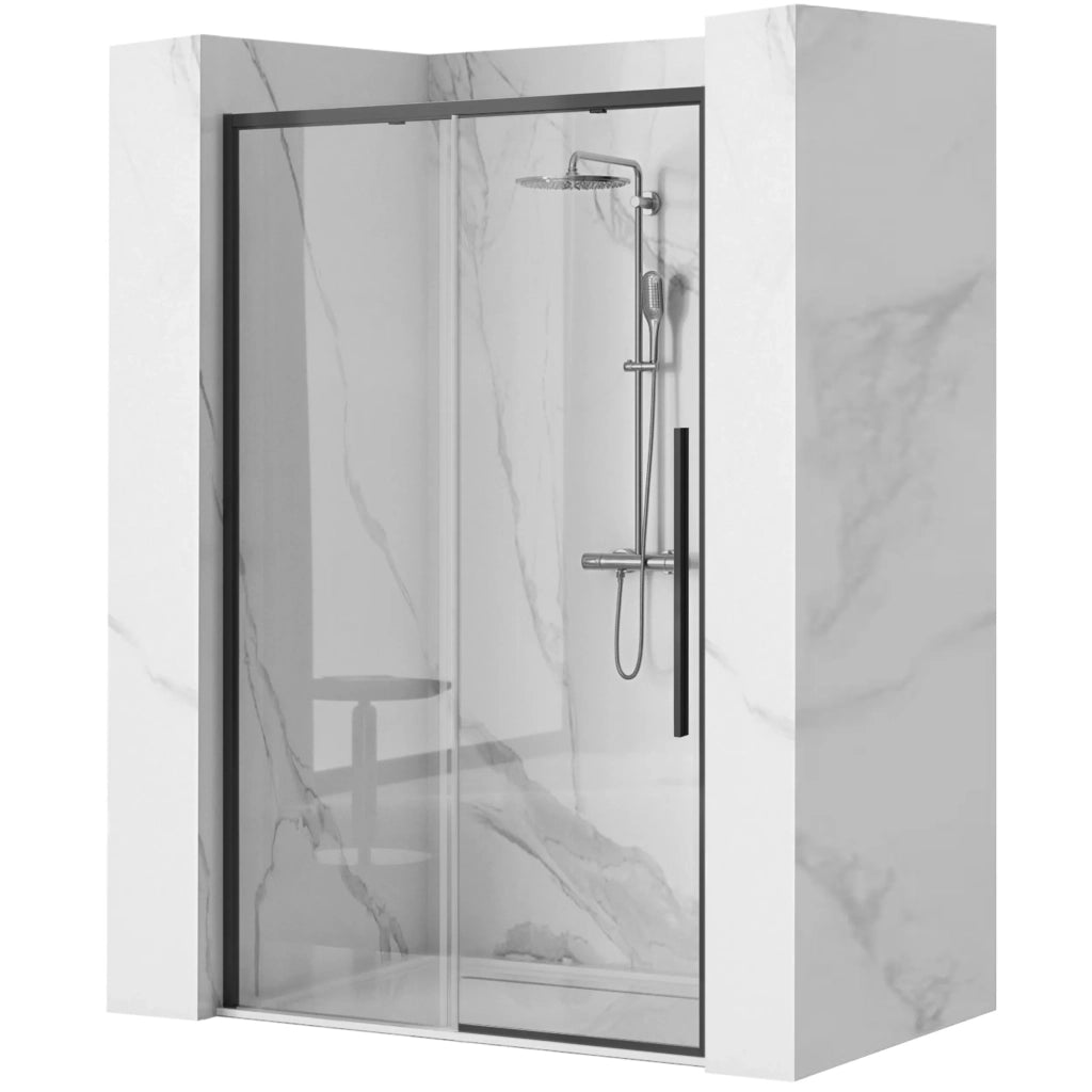 Porta Doccia Solar Black Mat 120