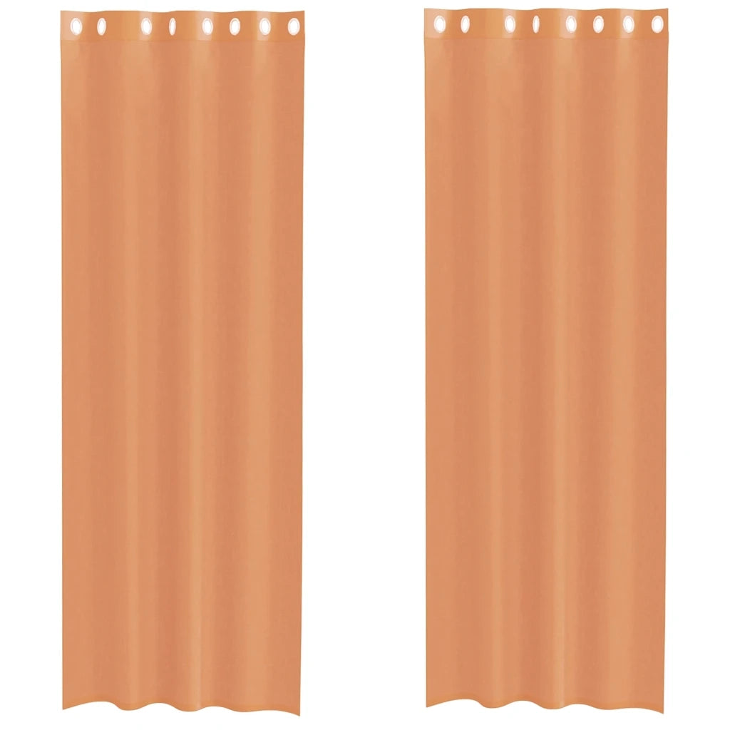 Tende in Voile con Occhielli 2 pz Terracotta