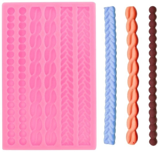 Decorazione per Torte in Silicone Rosa - Toppers di Cioccolato - Ideali per Sugarcraft - 19,5 cm